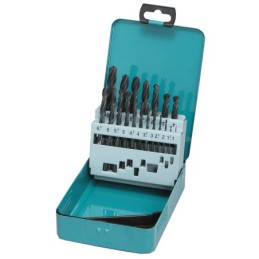 D-54081 Juego de brocas para metal(19PCS) - Kits de brocas para madera, metal y mampostería - MAKITA