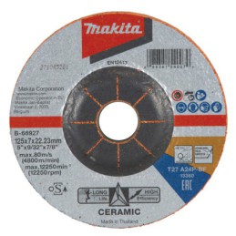 B-66927 Disco desbarbar grano cerámico 125, A24P - Discos abrasivos para metal - MAKITA